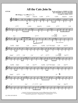 page one of All The Cats Join In - Guitar (Choir Instrumental Pak)