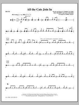 page one of All The Cats Join In - Drums (Choir Instrumental Pak)
