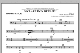 page one of Declaration Of Faith - Timpani (Choir Instrumental Pak)