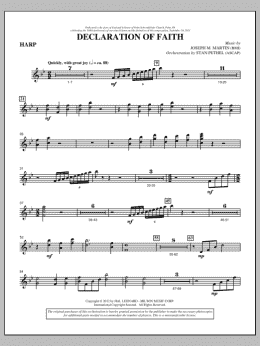 page one of Declaration Of Faith - Harp (Choir Instrumental Pak)