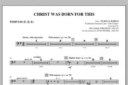 page one of Christ Was Born For This - Timpani (Choir Instrumental Pak)