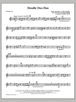 page one of Doodle Doo Doo - Bb Tenor Saxophone (Choir Instrumental Pak)