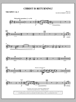 page one of Christ Is Returning! - Bb Trumpet 2,3 (Choir Instrumental Pak)