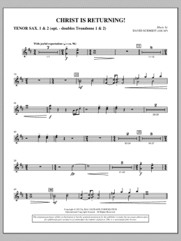 page one of Christ Is Returning! - Tenor Saxophone 1 & 2 in Bb (Choir Instrumental Pak)