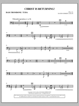 page one of Christ Is Returning! - Bass Trombone/Tuba (Choir Instrumental Pak)