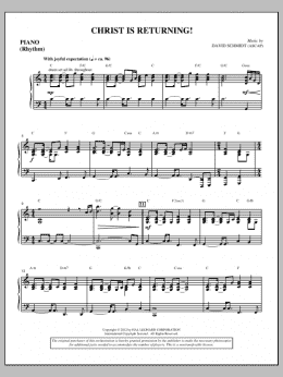 page one of Christ Is Returning! - Rhythm Piano (Choir Instrumental Pak)
