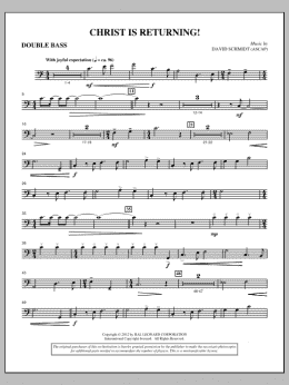 page one of Christ Is Returning! - Double Bass (Choir Instrumental Pak)