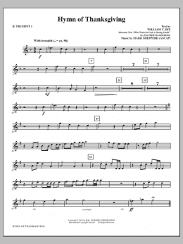 page one of Hymn Of Thanksgiving - Bb Trumpet 1 (Choir Instrumental Pak)
