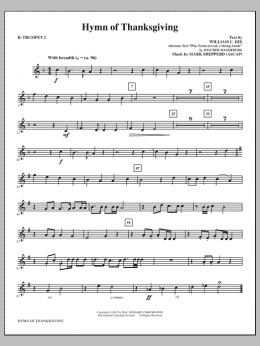 page one of Hymn Of Thanksgiving - Bb Trumpet 2 (Choir Instrumental Pak)