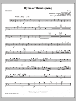 page one of Hymn Of Thanksgiving - Trombone (Choir Instrumental Pak)