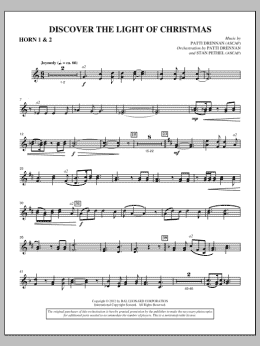 page one of Discover The Light Of Christmas - F Horn 1,2 (Choir Instrumental Pak)