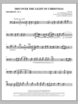 page one of Discover The Light Of Christmas - Trombone 1 & 2 (Choir Instrumental Pak)