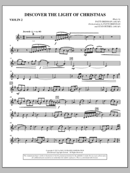 page one of Discover The Light Of Christmas - Violin 2 (Choir Instrumental Pak)