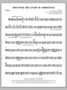 page one of Discover The Light Of Christmas - Cello (Choir Instrumental Pak)