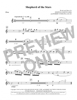 page one of Shepherd Of The Stars - Oboe (Choir Instrumental Pak)