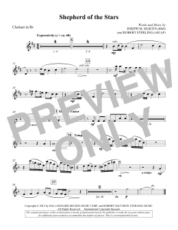 page one of Shepherd Of The Stars - Clarinet (Choir Instrumental Pak)