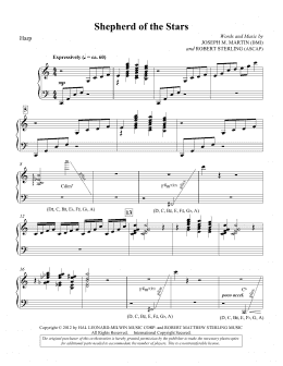 page one of Shepherd Of The Stars - Harp (Choir Instrumental Pak)