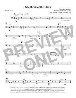 page one of Shepherd Of The Stars - Double Bass (Choir Instrumental Pak)