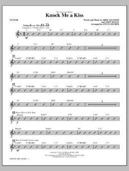 page one of Knock Me A Kiss - Guitar (Choir Instrumental Pak)
