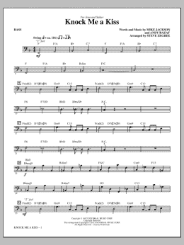 page one of Knock Me A Kiss - Bass (Choir Instrumental Pak)