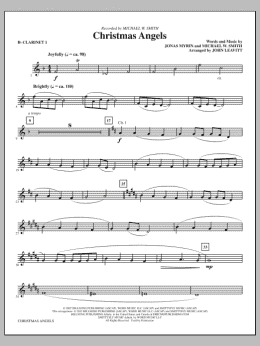page one of Christmas Angels - Clarinet 1 (Choir Instrumental Pak)