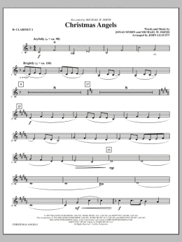 page one of Christmas Angels - Clarinet 2 (Choir Instrumental Pak)