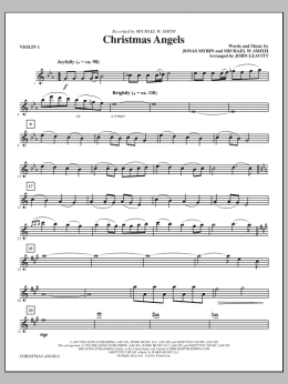 page one of Christmas Angels - Violin 1 (Choir Instrumental Pak)