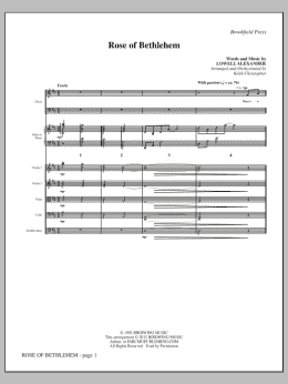 page one of Rose Of Bethlehem - Full Score (Choir Instrumental Pak)
