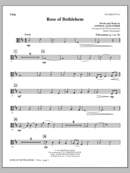 page one of Rose Of Bethlehem - Viola (Choir Instrumental Pak)