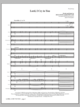 page one of Lord, I Cry To You - Full Score (Choir Instrumental Pak)