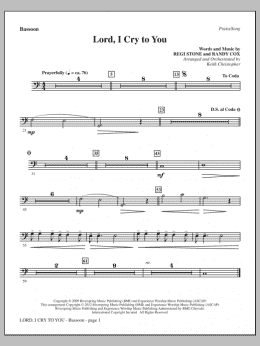 page one of Lord, I Cry To You - Bassoon (Choir Instrumental Pak)