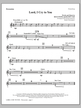 page one of Lord, I Cry To You - Percussion (Choir Instrumental Pak)