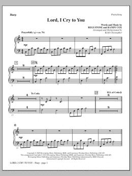 page one of Lord, I Cry To You - Harp (Choir Instrumental Pak)