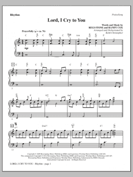 page one of Lord, I Cry To You - Rhythm (Choir Instrumental Pak)
