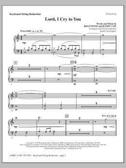 page one of Lord, I Cry To You - Keyboard String Reduction (Choir Instrumental Pak)