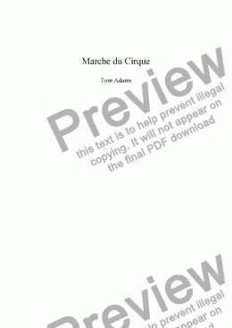 page one of Marche du Cirque
