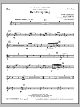page one of He's Everything - Oboe (Choir Instrumental Pak)