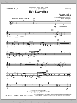 page one of He's Everything - Bb Clarinet 1 & 2 (Choir Instrumental Pak)