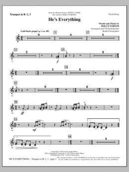 page one of He's Everything - Bb Trumpet 2,3 (Choir Instrumental Pak)