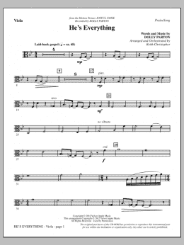 page one of He's Everything - Viola (Choir Instrumental Pak)