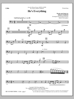 page one of He's Everything - Cello (Choir Instrumental Pak)