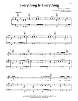 page one of Everything Is Everything (Piano, Vocal & Guitar Chords (Right-Hand Melody))