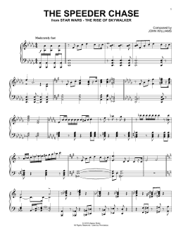 page one of The Speeder Chase (from The Rise Of Skywalker) (Piano Solo)