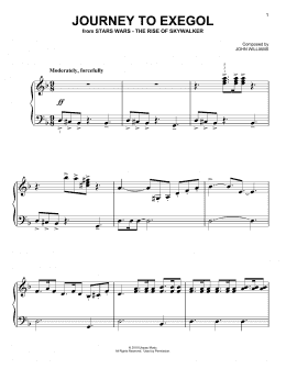 page one of Journey To Exegol (from The Rise Of Skywalker) (Easy Piano)