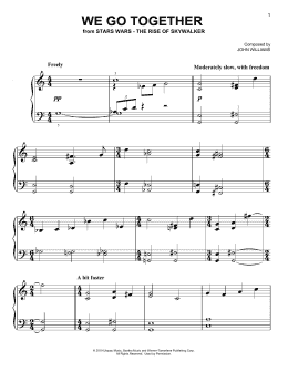 page one of We Go Together (from The Rise Of Skywalker) (Easy Piano)
