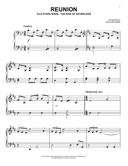 page one of Reunion (from The Rise Of Skywalker) (Easy Piano)