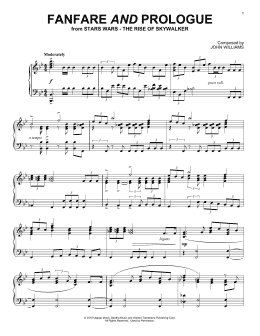 page one of Fanfare And Prologue (from The Rise Of Skywalker) (Piano Solo)
