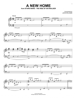 page one of A New Home (from The Rise Of Skywalker) (Piano Solo)