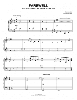 page one of Farewell (from The Rise Of Skywalker) (Easy Piano)