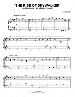 page one of The Rise Of Skywalker (from The Rise Of Skywalker) (Easy Piano)